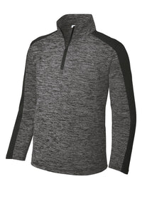 YST397  Sport-Tek ® Youth PosiCharge ® Electric Heather Colorblock 1/4-Zip Pullover