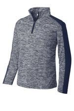 Load image into Gallery viewer, YST397  Sport-Tek ® Youth PosiCharge ® Electric Heather Colorblock 1/4-Zip Pullover
